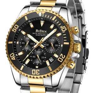 Mens Watches Chronograph Stainless Steel Waterproo